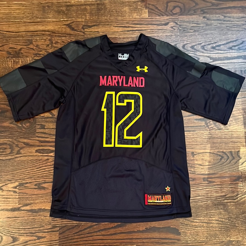 Black Maryland football jersey under armour